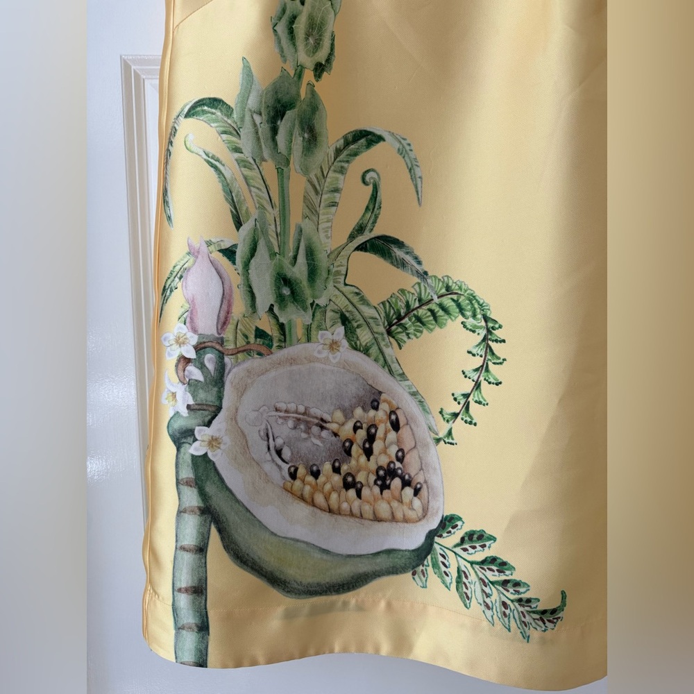 Alemais Yellow Tropical Print Mini Shift Dress - Picture 2 of 5